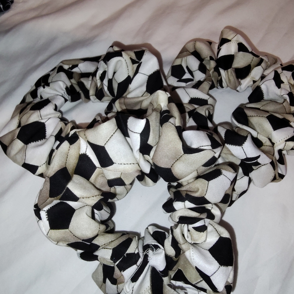 Twisted Stitch Sis Co. XL soccer ball Scrunchies